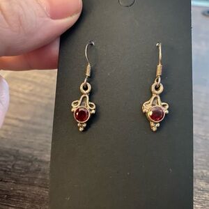 Silver and Stone Earrings